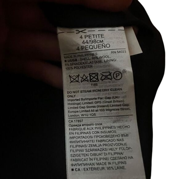 NWT! Banana republic black wool blend short sleeve dress - Picture 5 of 9